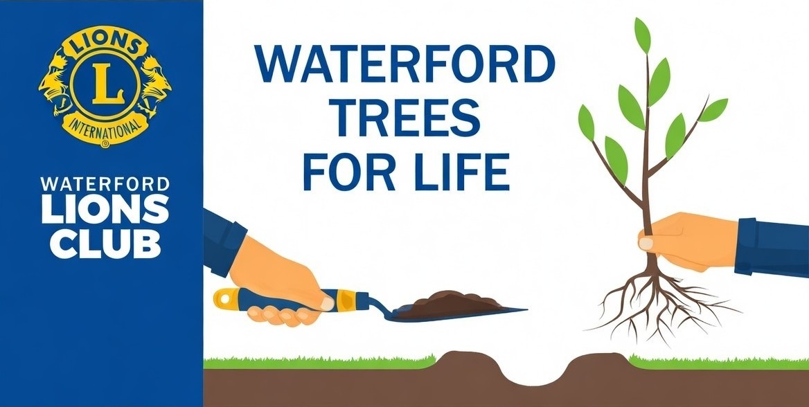 Waterford Trees for Life and Waterford Lions Club logo